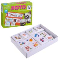 Лото пластиковое 48 фишек Азбука и цифры