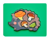 Деревянный пазл-вкладыш "Ёжик"