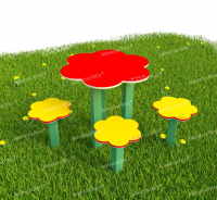 Стол для творчества с сиденьями «Клевер» 