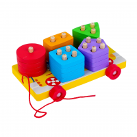 Пирамидка логическая-каталка "Кораблик" Пирамидка логическая-каталка "Кораблик"