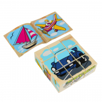 Кубики деревянные Кубики «Транспорт», 9 элементов