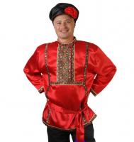 Рубаха фольклорная "Косоворотка" шелк (взрослая)