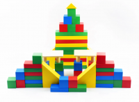 Конструктор детский деревянный ОТ РОЖДЕНИЯ ДО ШКОЛЫ 4-5 лет 55 элементов